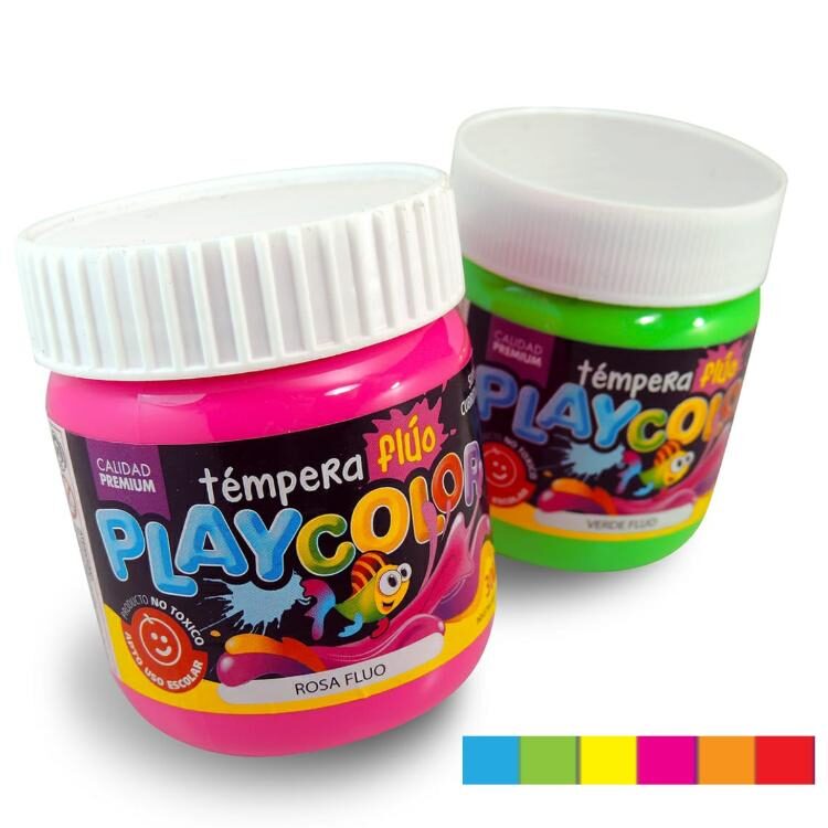 Tempera fluo 300gr Playcolor varios colores