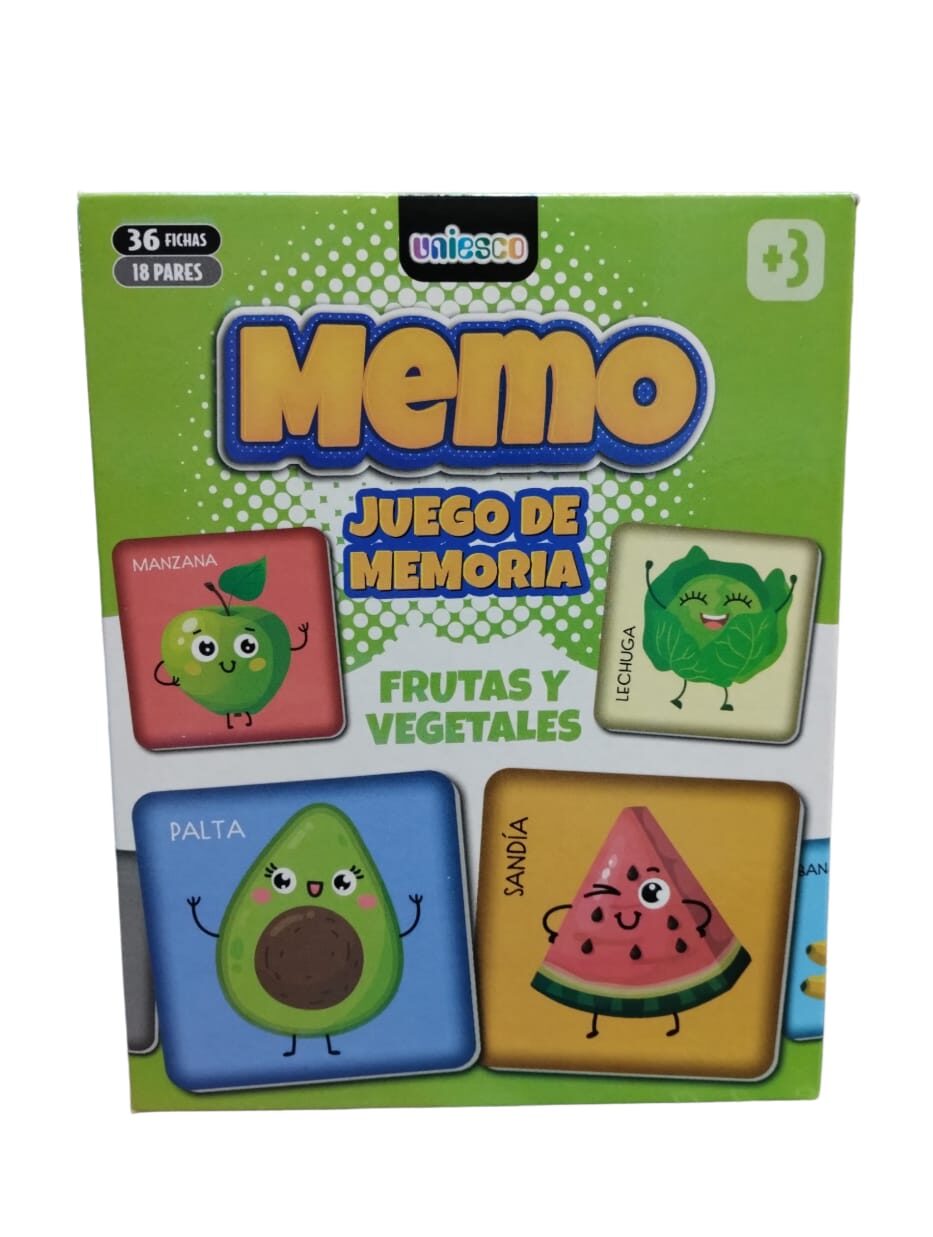 Memo Juego de memoria Frutas Y verduras