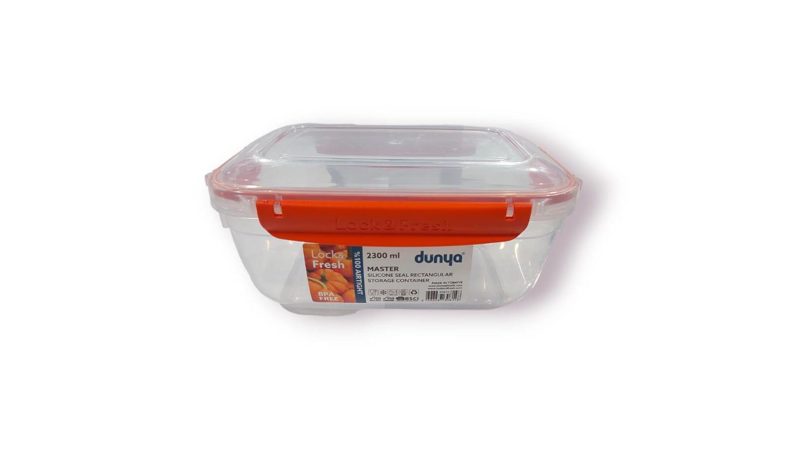 CONTENEDOR PLASTICO 2.3 LTS- TAPA CON TRABA - 11X17X24CM