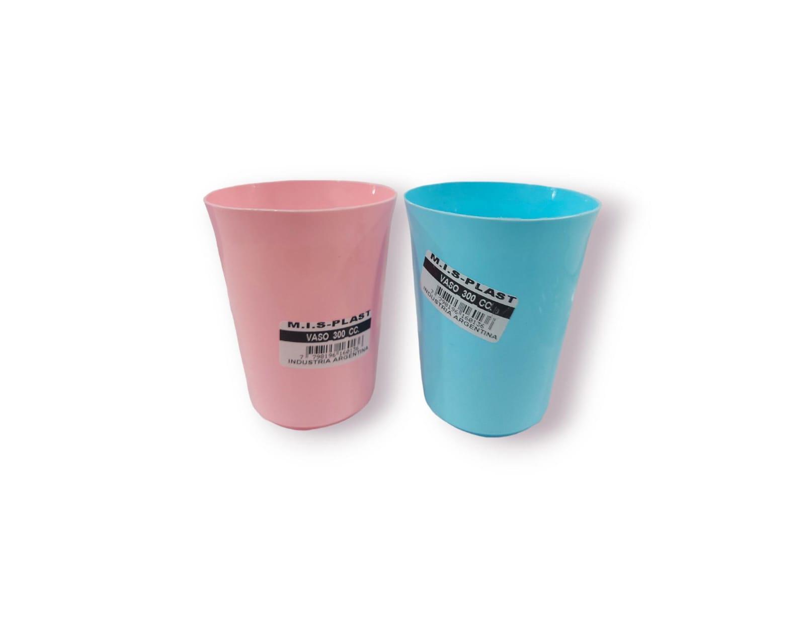 VASO PLASTICO - 300CC - MISPLAST - 10CM- VARIOS COLORES