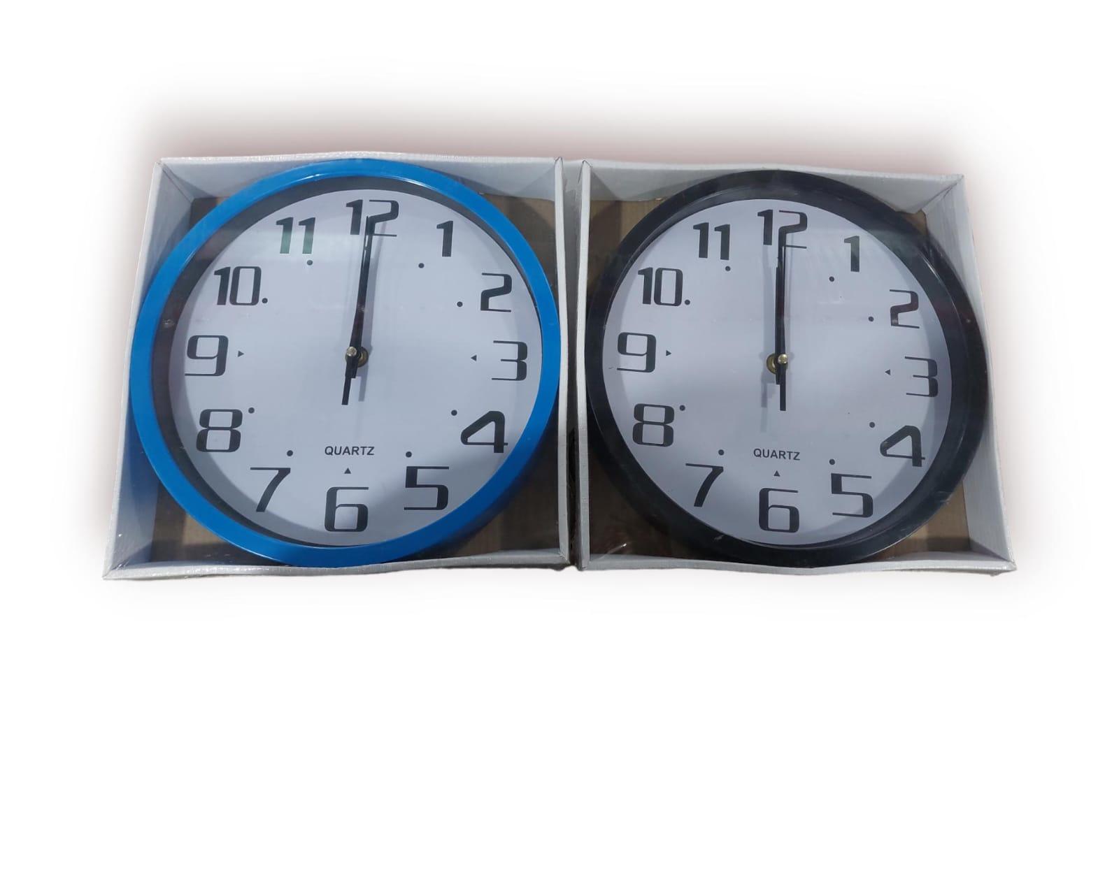 RELOJ DE PARED- MARCO REDONDO - EN CAJA- 4X25CM