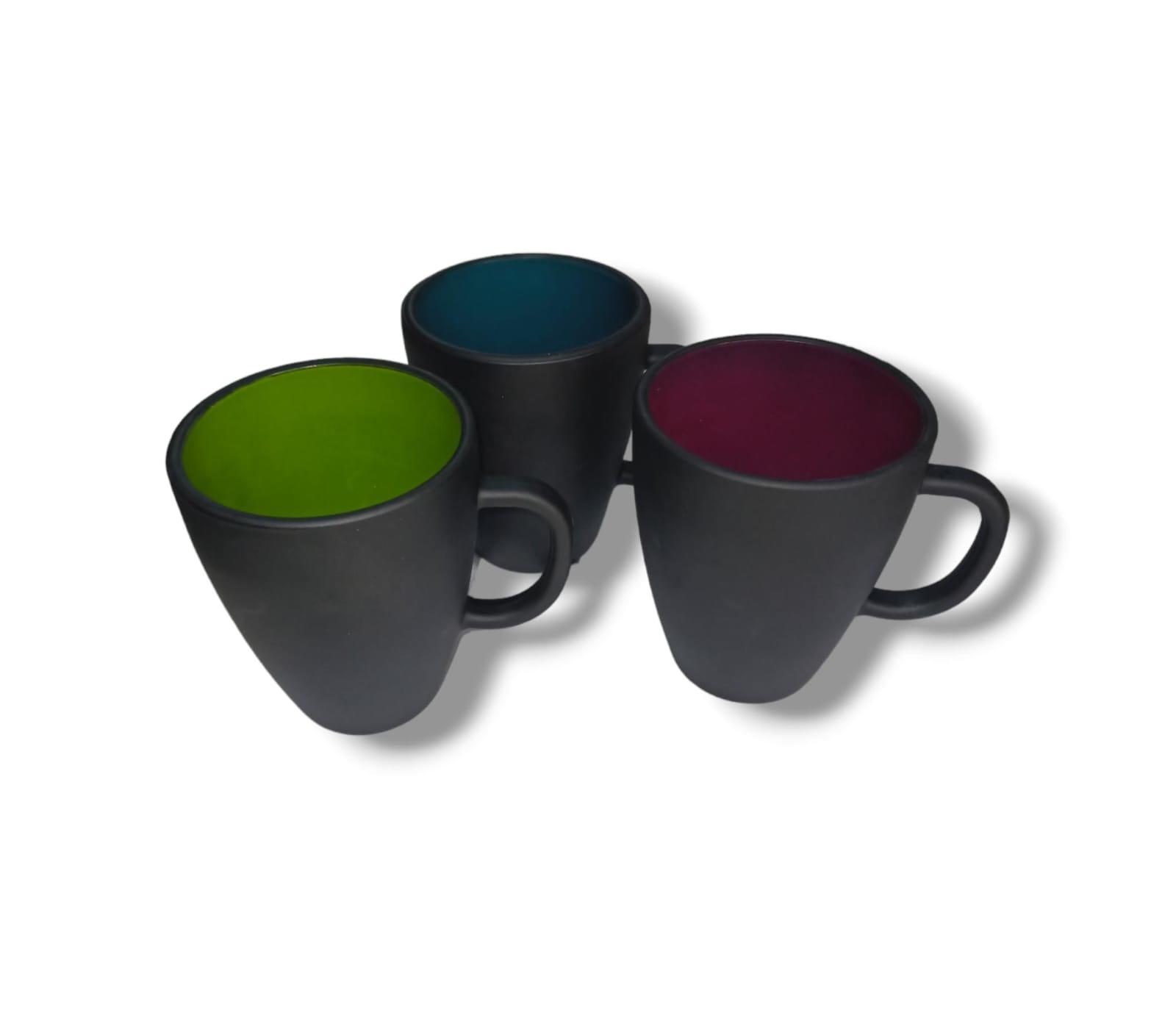 TAZA ARMONIA BICOLOR- VIDRIO PINTADO- 360ML- 9X11CM