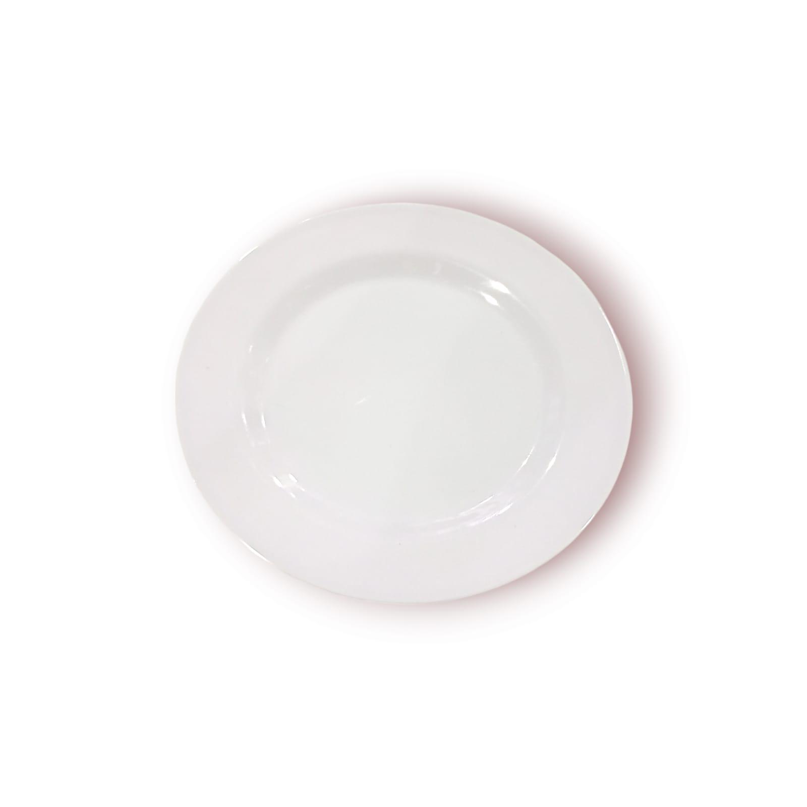 PLATO DE POSTRE DE MELAMINA- BLANCO- 20CM