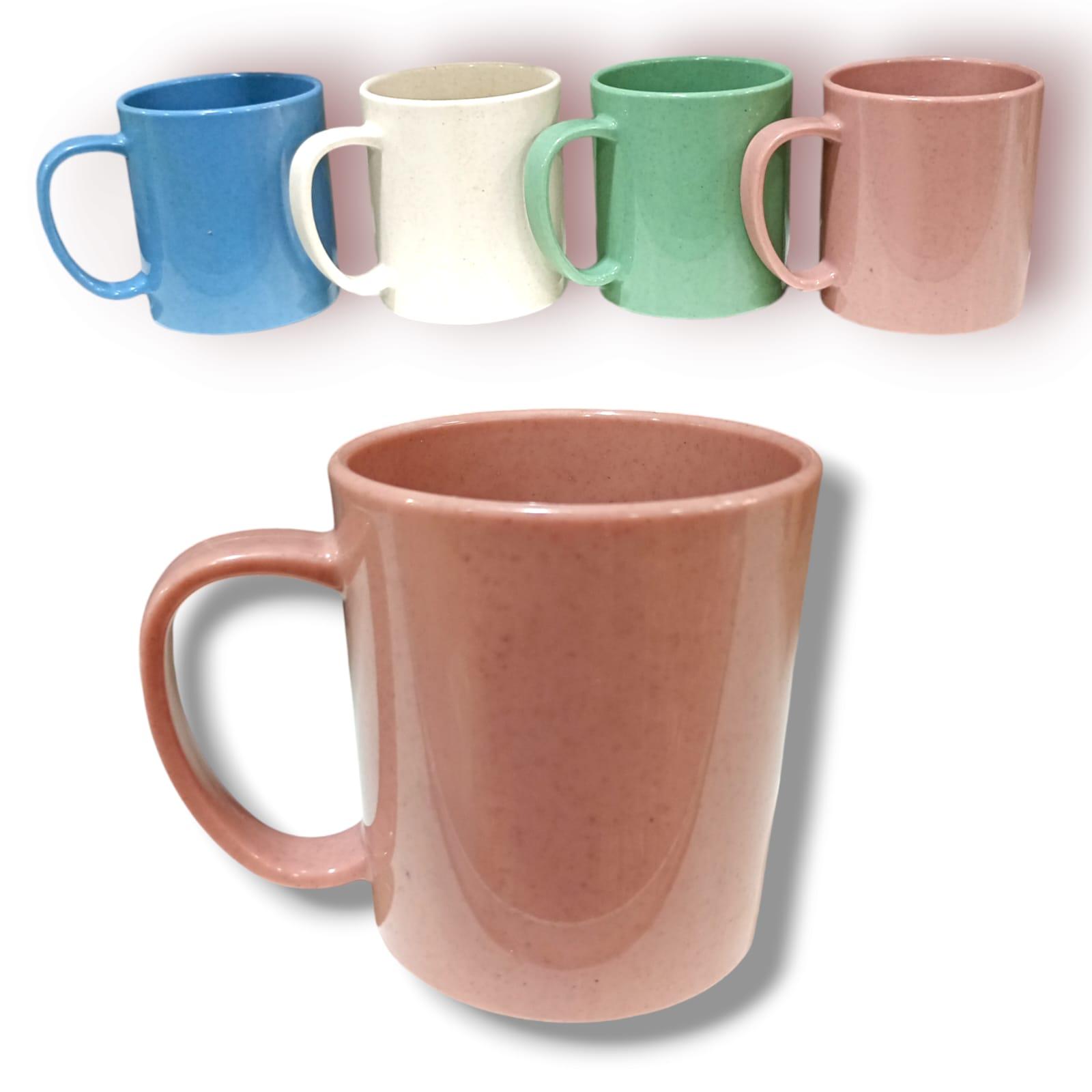 TAZA MUG PLASTICA- VARIOS COLORES- 380CC- 8X9CM