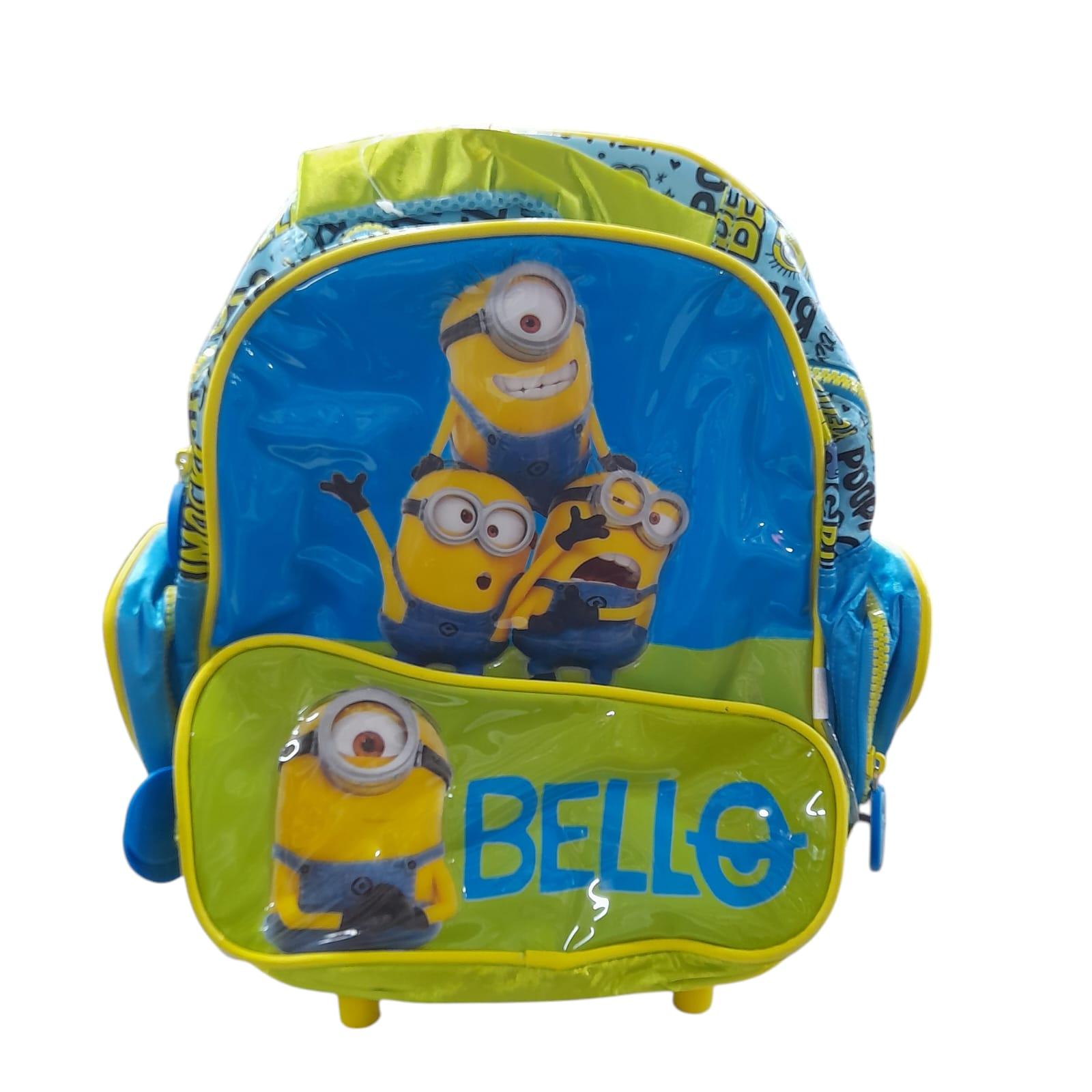 MOCHILA 12 PULGADAS CON CARRITO MINIONS WABRO