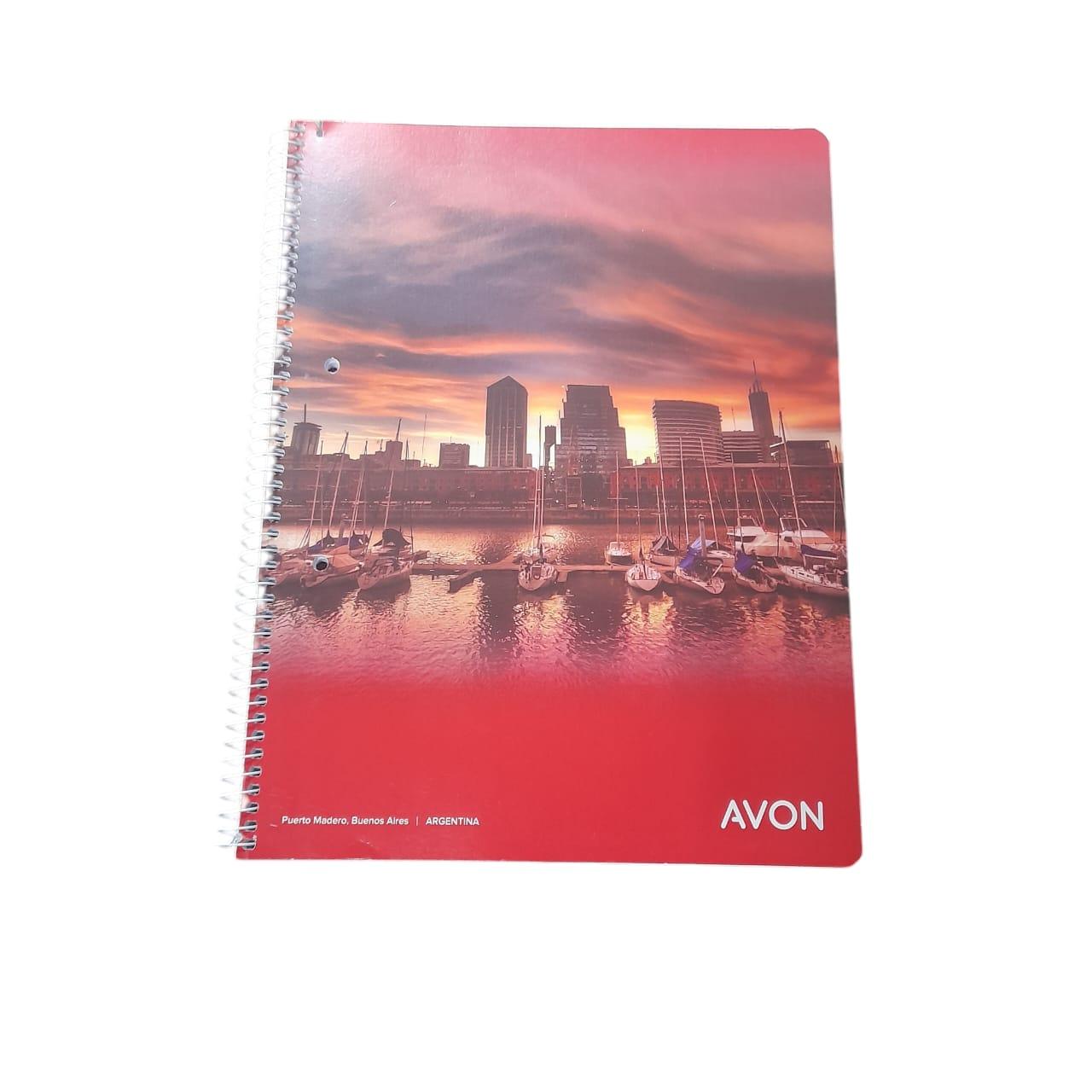 CUADERNO UNIVERSITARIO 84 HOJAS RAYADAS AVON 