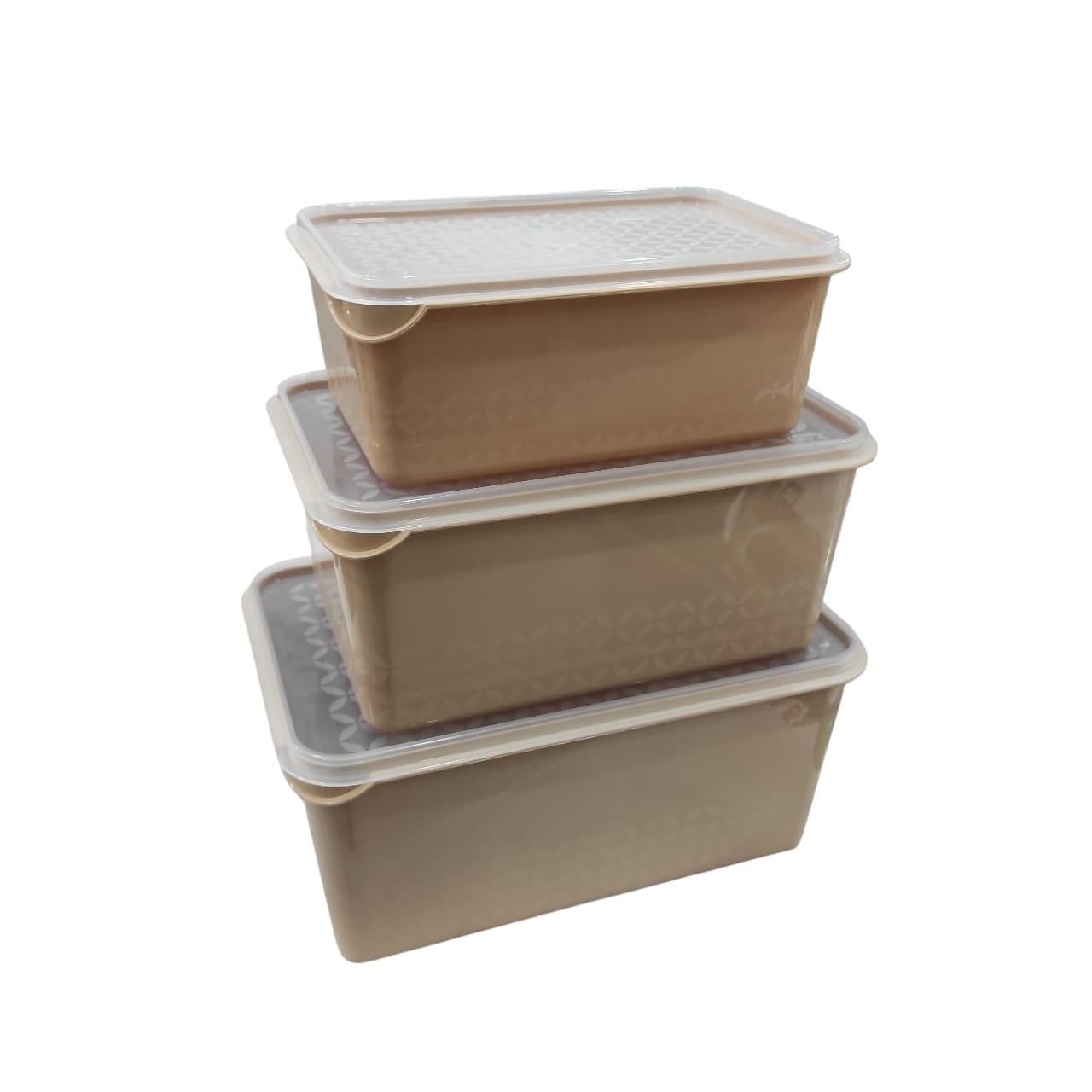TUPPER CONTENEDOR X 3 UNID.C/TAPA PLASTICO