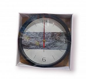 RELOJ DE PARED- MARCO REDONDO - EN CAJA- 4X25CM