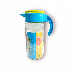 JARRA VIDRIO CON TAPA PLASTICA COLOR 1.8LTS