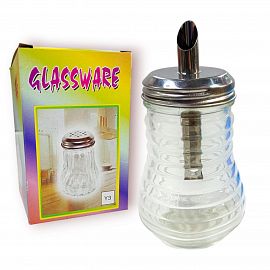 AZUCARERA DE VIDRIO CON PICO VERTEDOR EN CAJA